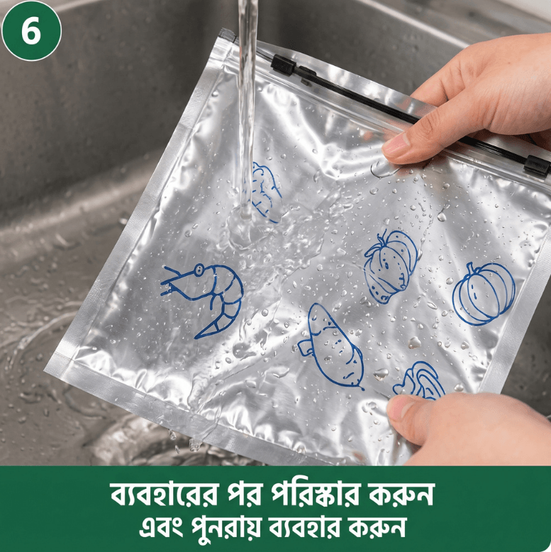 ধাপ ৫: ব্যবহারের পর পরিষ্কার করে পুনরায় ব্যবহার করুন
